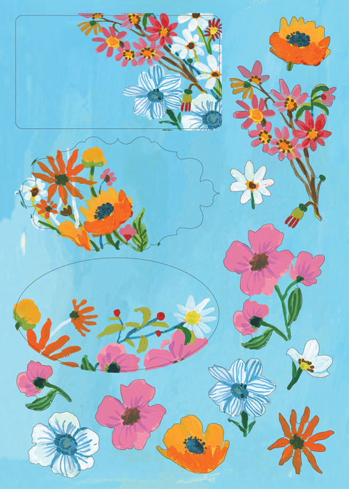 FLOWER FIELD PAPER SET